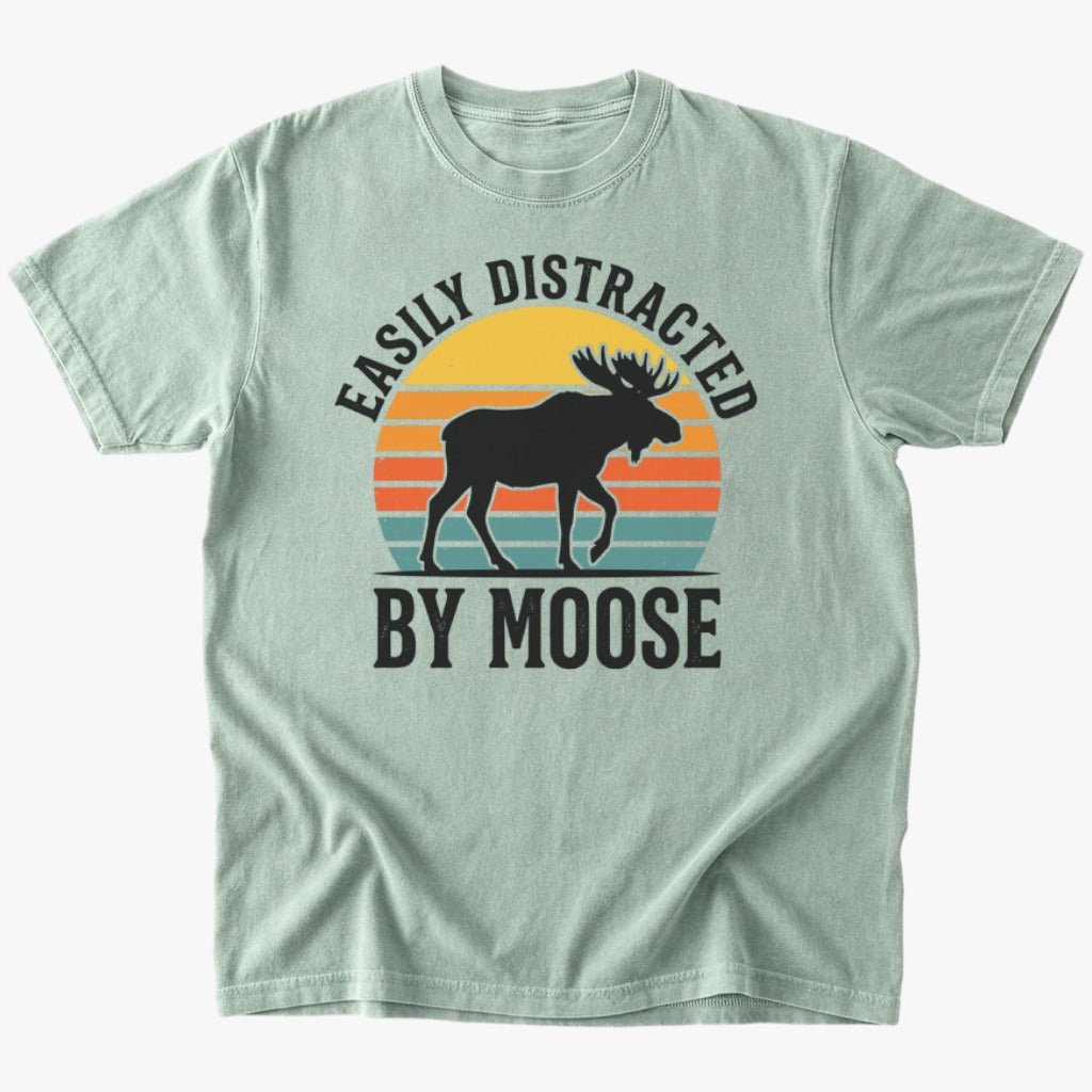 distracted by moose T-shirt - Low Summit