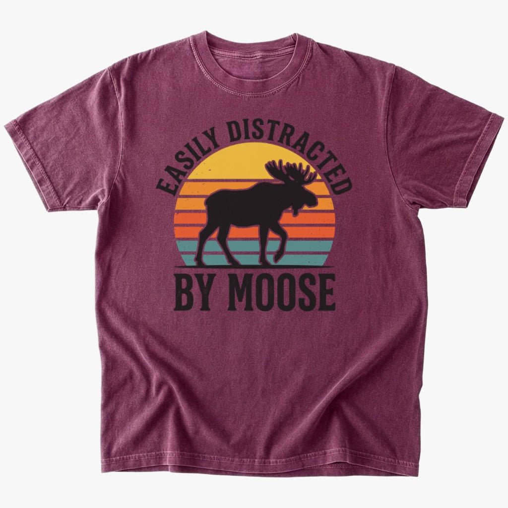 distracted by moose T-shirt - Low Summit