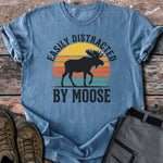 distracted by moose T-shirt - Low Summit